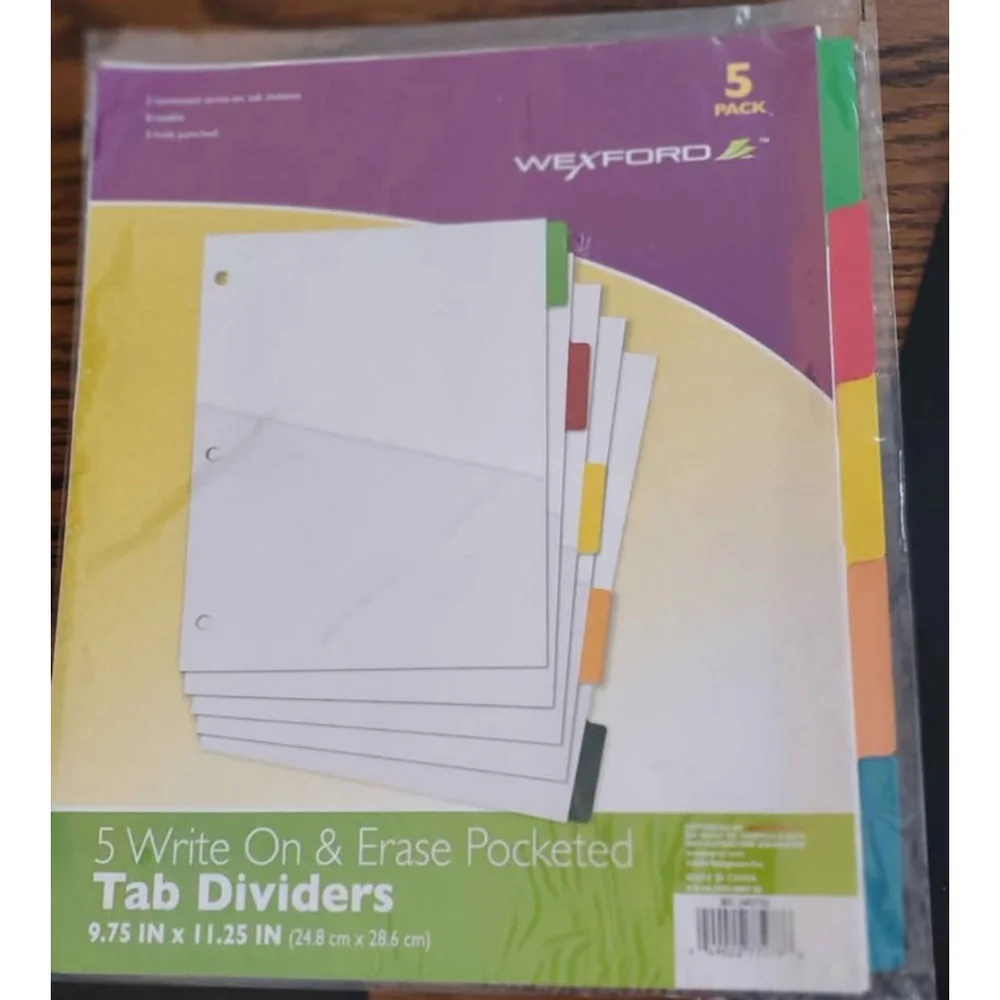 Smead Black Two-Pocket Folder w/Fasteners + Dividers Pack